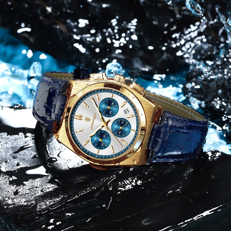 Men's Watch, Multifunctional, Business Style, with Calendar, Luminous, Stylish, Newly Launched, Waterproof, Quartz Wristwatch for Men